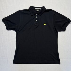 MASTERS Collection Vintage Women's 100% Pima Cotton‎ Black Polo Shirt EUC Size M